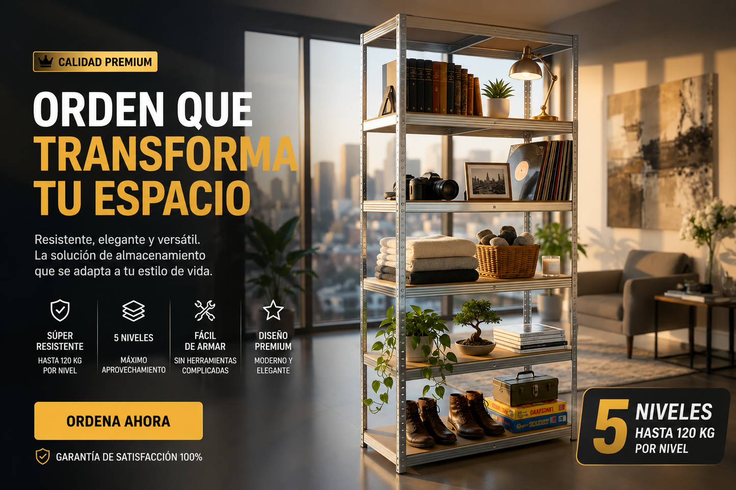 Estante Rack 5 GRIS